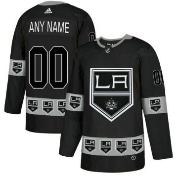 Custom Los Angeles Kings Black Team Logos Fashion Jersey