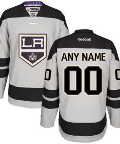 Custom Los Angeles Kings Gray Alternate Hockey Jersey