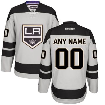 Custom Los Angeles Kings Gray Alternate Hockey Jersey