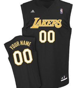 Custom Los Angeles Lakers Black Fashion Jersey