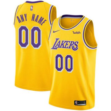 Custom Los Angeles Lakers Gold Swingman Icon Edition Jersey