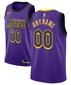 Custom Los Angeles Lakers Purple City Edition Jersey