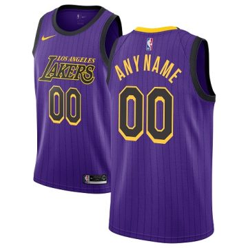 Custom Los Angeles Lakers Purple City Edition Jersey