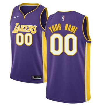 Custom Los Angeles Lakers Purple Statement Edition Jersey