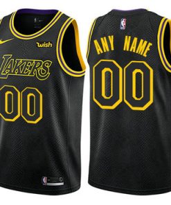 Custom Los Angeles Lakers Swingman Black City Edition Jersey