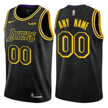 Custom Los Angeles Lakers Swingman Black City Edition Jersey