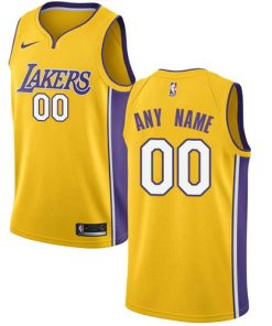 Custom Los Angeles Lakers Swingman Gold Home Icon Edition Jersey
