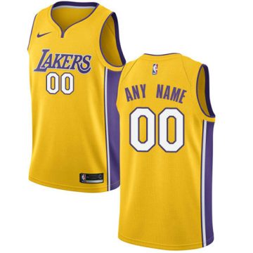 Custom Los Angeles Lakers Swingman Gold Home Icon Edition Jersey