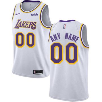 Custom Los Angeles Lakers White Association Edition Jersey