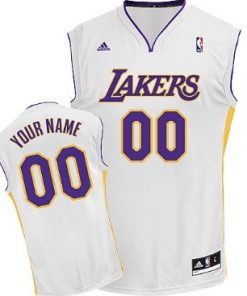 Custom Los Angeles Lakers White Jersey