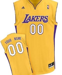 Custom Los Angeles Lakers Yellow Jersey