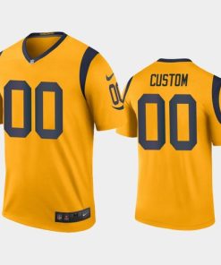 Custom Los Angeles Rams Gold Legend Color Rush Jersey