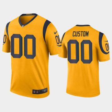 Custom Los Angeles Rams Gold Legend Color Rush Jersey