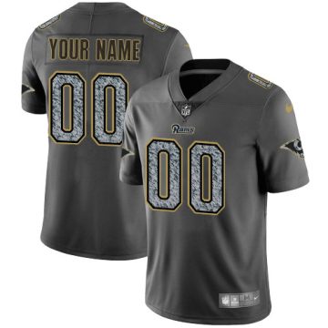 Custom Los Angeles Rams Gray Static Vapor Untouchable Limited NFL Jersey