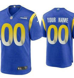 Custom Los Angeles Rams Royal NFL Stitched Limited Jersey