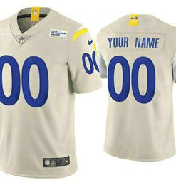 Custom Los Angeles Rams Vapor Bone Stitched Limited Jersey