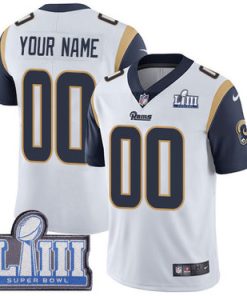 Custom Los Angeles Rams Vapor Untouchable Super Bowl LIII Bound Limited White NFL Road Jersey