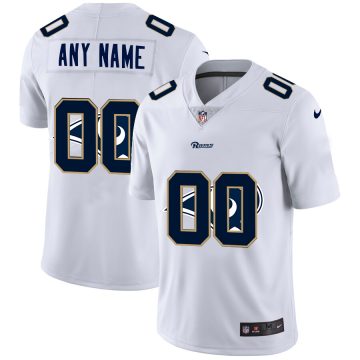 Custom Los Angeles Rams White Team Big Logo Vapor Untouchable Limited Jersey