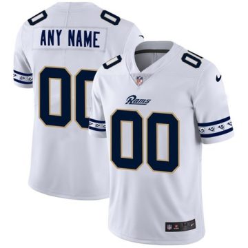 Custom Los Angeles Rams White Team Logo Vapor Limited NFL Jersey