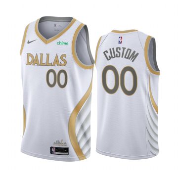 Custom Mavericks White Swingman 2020 21 City Edition Jersey