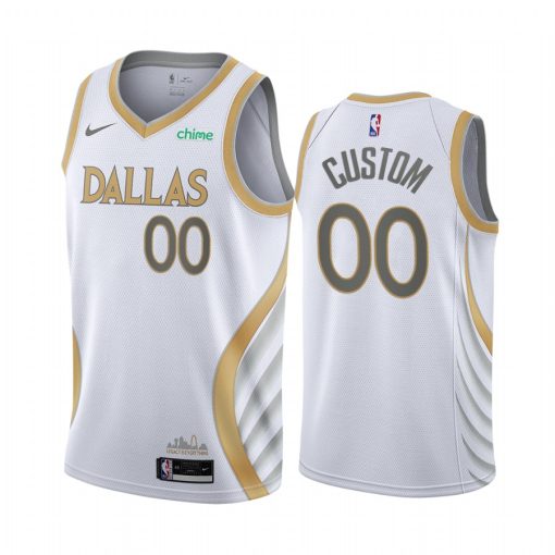 Custom Mavericks White Swingman 2020 21 City Edition Jersey