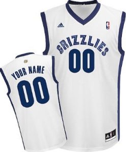 Custom Memphis Grizzlies White Jersey