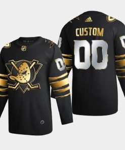 Custom Anaheim Ducks 2020-21 Golden Edition Limited Jersey Black