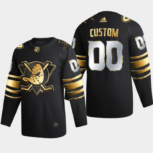 Custom Anaheim Ducks 2020-21 Golden Edition Limited Jersey Black