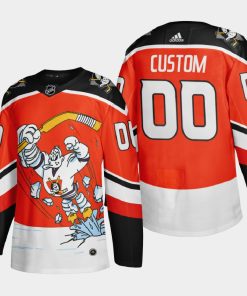 Custom Anaheim Ducks 2021 Season Reverse Retro Third Orange Jersey