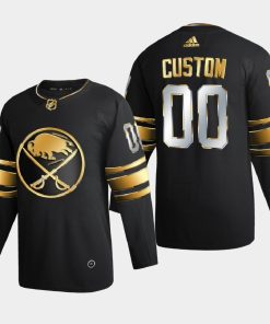 Custom Buffalo Sabres 2020-21 Golden Limited Edition Jersey Black
