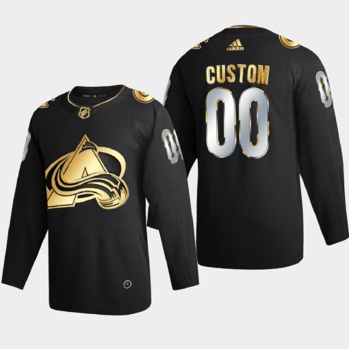 Custom Colorado Avalanche 2020-21 2021 Golden Edition Limited Jersey Black