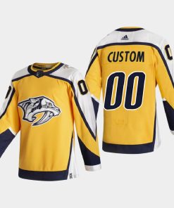 Custom Nashville Predators 2021 Season Reverse Retro Special Edition Gold Jersey