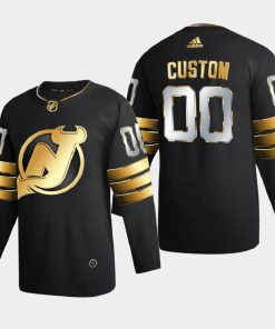 Custom New Jersey Devils 2020-21 Golden Edition Limited Jersey Black