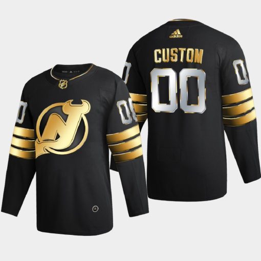 Custom New Jersey Devils 2020-21 Golden Edition Limited Jersey Black