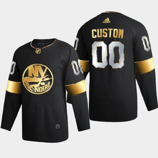 Custom New York Islanders 2020-21 Golden Limited Edition Jersey Black