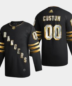 Custom New York Rangers 2020-21 Golden Edition Limited Jersey Black