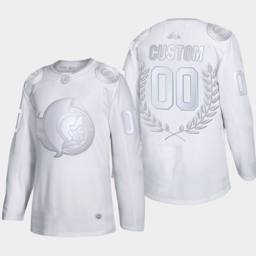 Custom Ottawa Senators Awards Collection Glory White Jersey