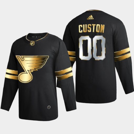 Custom St Louis Blues 2020-21 Golden Edition Limited Jersey Black