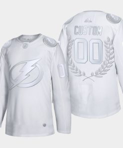 Custom Tampa Bay Lightning Awards Collection Glory White Jersey