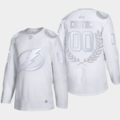 Custom Tampa Bay Lightning Awards Collection Glory White Jersey