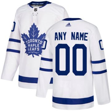 Custom Men Toronto Maple Leafs White Away Jersey