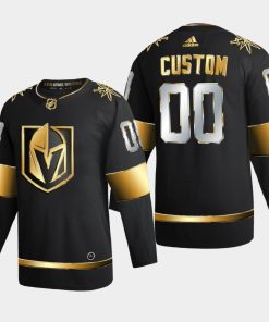 Custom Vegas Golden Knights 2020-21 Golden Edition Limited Jersey Black