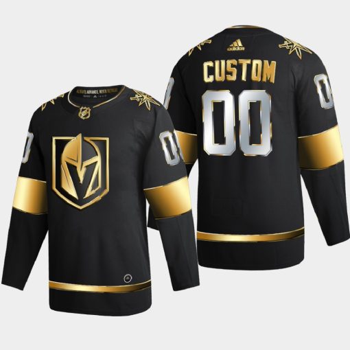 Custom Vegas Golden Knights 2020-21 Golden Edition Limited Jersey Black