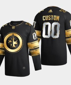 Custom Winnipeg Jets 2020-21 Golden Edition Limited Jersey Black