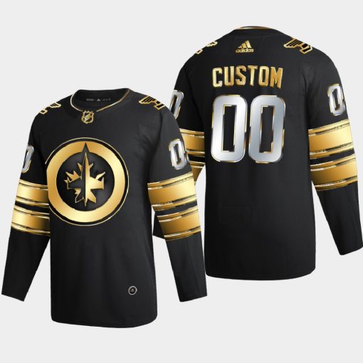 Custom Winnipeg Jets 2020-21 Golden Edition Limited Jersey Black