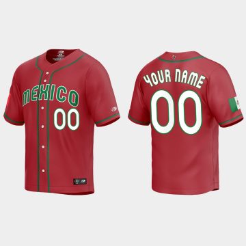 Custom Mexico Baseball 2023 World Baseball Classic Cool Base Jersey Red