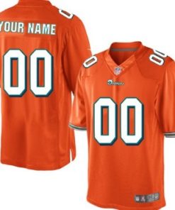 Custom Miami Dolphins Orange Limited Jersey