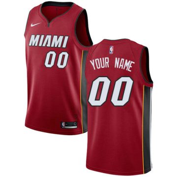 Custom Miami Heat Red Swingman Icon Edition Jersey