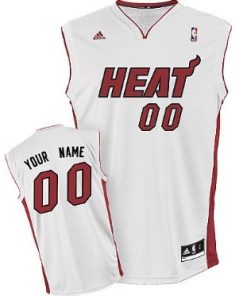 Custom Miami Heat White Jersey