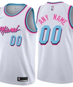 Custom Miami Heat White Swingman City Edition Jersey